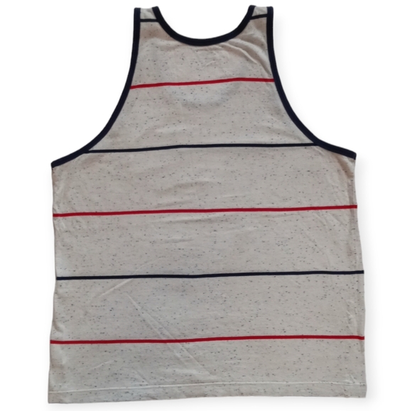Old Navy Men Softest Tank Top Striped Size S/P. White, Red, Blue. - Picture 2 of 7